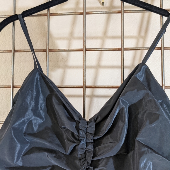 XXI Formal (Forever 21) mini dress w/ spag straps. Size: 8. Goth/Punk/Black - Picture 6 of 16